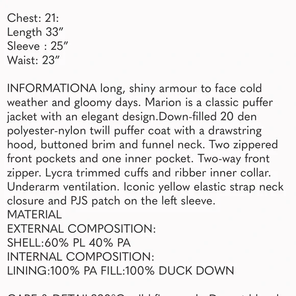 PARAJUMPERS WOMENS MARION DOWN PUFFER COAT SIZE XL - Picture 7 of 8